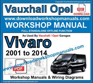 Vauxhall Vivaro repair workshop manual download